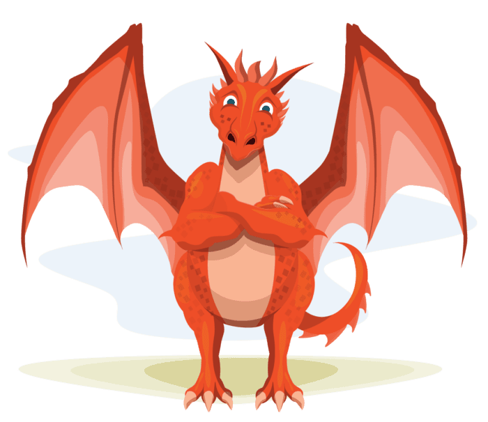Dragon with arms folded